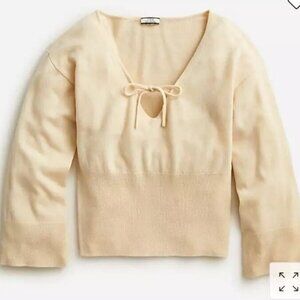 J. Crew Cashmere Ribbed Sweater in Buttercream